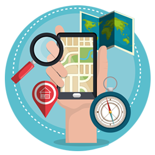 Map exploration icon